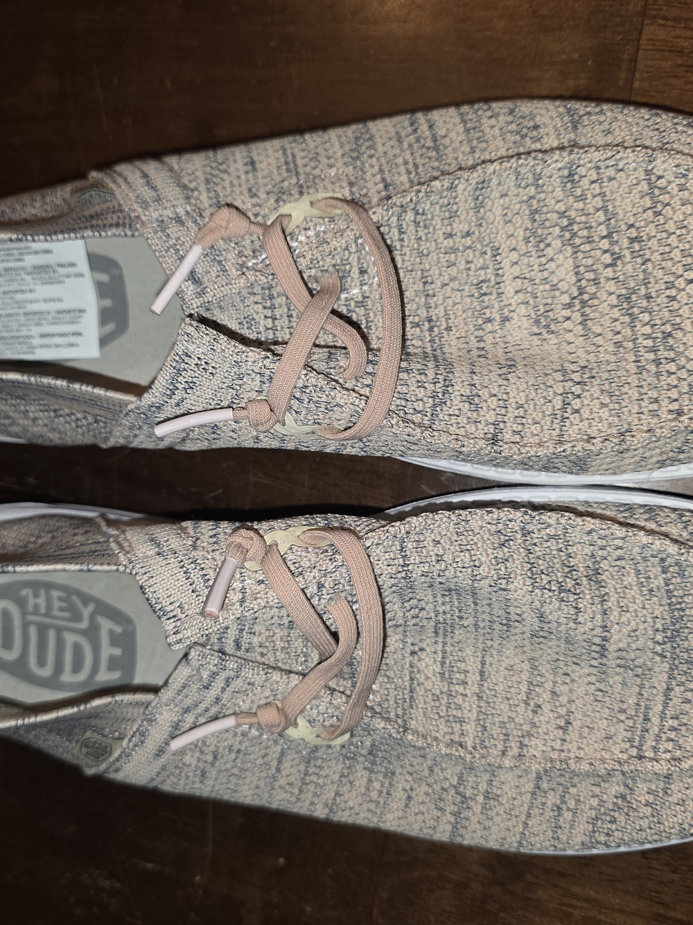 Hey Dude Women's Knit Slip-On Sneakers in Blush Pink